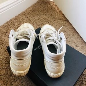 White Jimmy Choo High Tops